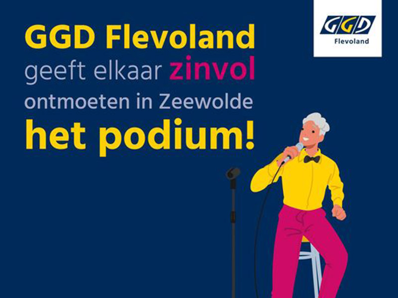 GGD Flevoland geeft elkaar zinvol ontmoeten het podium in Zeewolde!